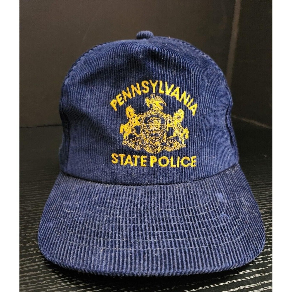 vintage Pennsylvania PA State‎ Police Embroidered Snapback Corduroy Hat Cap